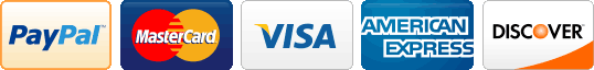 Credit Card Payments: Visa, Master Card, Paypal